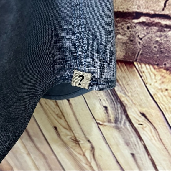 Guess Logan Blue Button Front Contrast Cuffs Shirt - Picture 6 of 13